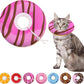 Cat Cone Collar Soft, Adjustable Cat Recovery Collars Kitten Cones to Stop Licking, Cute Donut E Collar After Surgery, Anti-Lick Wound Healing Elizabethan Collar for Kittens (Pink, Medium)