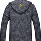 GIISAM Mens Windproof Jacket Waterproof Lightweight Mountain Sport Jacket for Men Hooded Windbreaker Raincoat