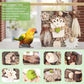 Kyouki Bird Toys, Parakeet Toys, Parrot Toy, Conure Hanging Chewable Cardboard Foraging Suitable for Budgies, Cockatiels, Lovebirds, Sun Conures - and Other Small/Medium Parrots (Medium)