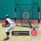 6'X6' Baseball Softball Practice Net,Pitching Net,Batting Net,with Bonus Strike Zone,Target and Bow Frame,for Hitting,Pitching,Catching