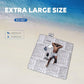 ZAZE Picnic Blankets Beach Blanket with Stakes, Thick 3-Layer Waterproof Sandproof 80 * 80 Oversized Mat, Foldable Extra Large Big, Machine Washable Accessories for Outdoor Camping Park (Black Blue)