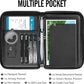 Genuine Leather Passport Wallet for Travel, RFID Blocking Cover with Zipper Closure and 3 Passport Pockets (Black)