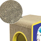 Cat Scratcher Cardboard, Girl with a Pearl Earring Shape Adaptation Spoof Version Cat Scratching House Bed Furniture Protector, Pink