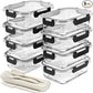 Sorbus 16pc (8 Rectangular 35oz Food Storage Containers and 8 Airtight Lids) – 4.4 Cup Glass Meal Prep Containers, Dishwasher, Freezer, and Oven Safe – Reusable Glass Food Containers for Meal Prep