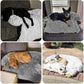 GGIB Calming Dog Bed Fluffy Plush Dog Mat for Furniture Protector with Removable Washable Cover for Large Medium Small Dogs and Cats (Large, Grey)