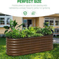 SnugNiture Galvanized Steel Raised Garden Bed, 6x2x2 ft, Outdoor Oval Deep Root Planter Box for Growing Vegetables, Flowers and Fruits