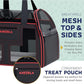 Airline Compliant Pet Carrier - Rolling Portable Travel Carry Crate for Small Dog Puppy or Cat - Soft Removable Wheeled Design with Mesh Window Sides - Airplane and TSA Compliant- by Katziela
