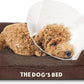 The Dog’s Bed Orthopedic Dog Bed Medium Brown Plush 25.5x20, Premium Memory Foam, Pain Relief: Arthritis, Hip & Elbow Dysplasia, Post Surgery, Lameness, Veterinary Approved, Waterproof Washable Cover