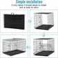 FDW Dog Crate for Small Dogs 24 Inch Folding Metal WirePet Cage Double Door W/Divider Panel Indoor Outdoor Kennel Leak-Proof Plastic Tray,Black
