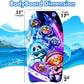 PMU 33 Inch Space Animals Printed Bodyboard - Lightweight Wrist Leash Body Board for Beach, Sea & Pool - Surfing Board for Teens & Adults Wave Conditions Pkg/1