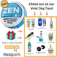 Zen Pupper Deckies Parody Dog Toy - Plush Squeaky and Crinkle Funny Dog Toy - Drool Mint
