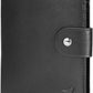 Polare Luxury RFID Blocking Leather Passport Holder Travel Wallet For Men and Women (Black(Snap Version))