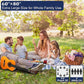 HX&OD Outdoor Picnic Blanket, Extra Large, 80''x60'' Waterproof Foldable Blankets Gingham Picnic Mat for Beach, Camping Grass Lawn Park Accessories Cute Couple Ideas Wedding (Blue, 80”x60”)