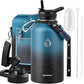 64oz Insulated Water Bottle, Triple Wall Vacuum Stainless Steel Water Bottles - Keeps Cold 48H, Reusable Half Gallon Jug for Gym, Sports, Camping, Hiking,Travel, Midnight Blue Speckle
