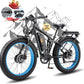 52V Electric Bike for Adults, 38MPH 26” Fat Tire Dirtbike 6000W Peak, AWD Ebike Dual Motor,26AH Removable Battery Fast Full Hydraulic Brake