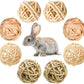 8 Pcs Small Animals Play Balls Rolling Activity Chew Toys Gnawing Treats for Rabbits Guinea Pigs Chinchilla Bunny Natural Balls, Pet Cage Entertainment Accessories (8Pcs)