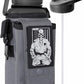 Iron Infidel Battle Bottle - 32 Oz Insulated Water Bottle with Straw Lid & Chug Cap, Stainless Steel Metal Flask Includes Rugged, Removable Sleeve for Keys, Wallet, & Phone (Earned, Not Given 1 Liter)