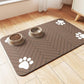 Pet Feeding Mat-Absorbent Pet Placemat for Food and Water Bowl, with Waterproof Rubber Backing, Quick Dry Water Dispenser Mat for Dog and Cat (12"x20", Coffee)