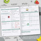 Clever Fox Wellness Planner - Weekly & Daily Health and Wellness Log, Food Journal & Meal Planner Diary for Calorie Counting, Notebook for Medical Condition Tracking, A5-Sized - Silver Black