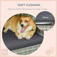 PawHut Wicker Dog House Outdoor with Canopy, Rattan Dog Bed with Water-Resistant Cushion, Raised Dog Bed for Small, Medium Dogs up to 66 lbs, 19.75" in Length, Gradient Gray Wicker & Cushion