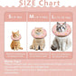 Cat Cone Collar Soft, Adjustable Cat Recovery Collar Kitten Cones to Stop Licking, Cute Donut E Collar After Surgery, Cats Neck Pillow Cone Elizabethan Cones of Shame (Waterproof Pink, Medium)