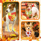 Chunful 100 Pieces Fall Dog Bandanas Bulk Autumn Pet Bandanas with Leaves Patterns Triangle Scarf Bib Kerchief Set for Small Large Dog Thanksgiving Costume Accessories (25.6 x 17.7 x 17.7)