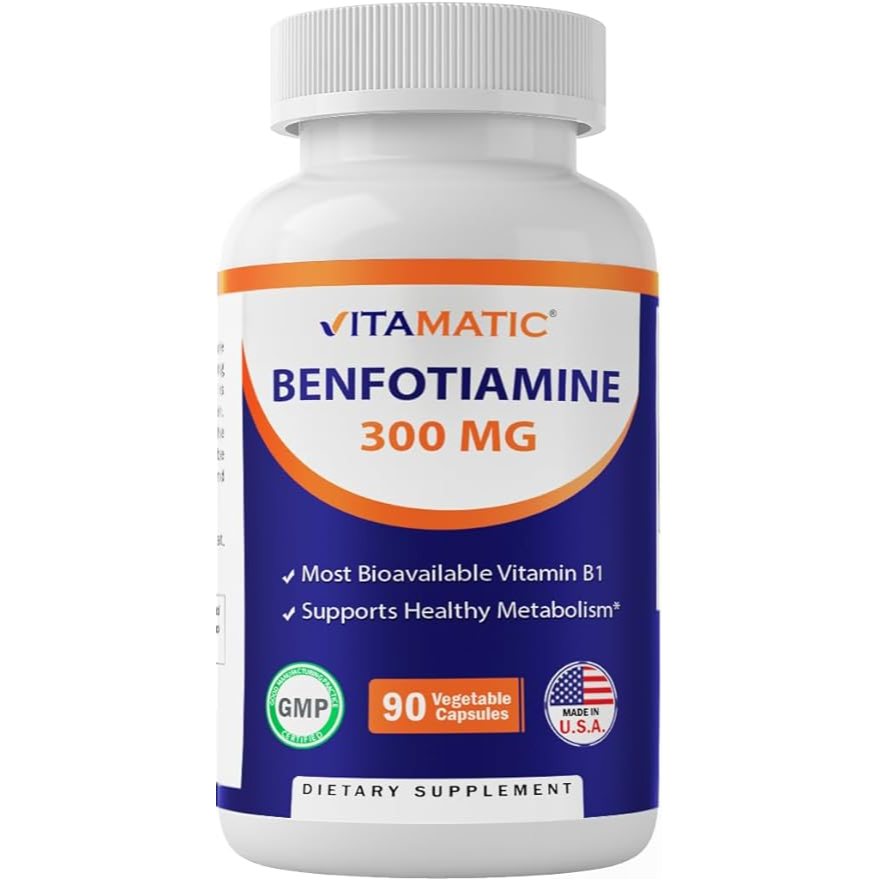 Vitamatic Benfotiamine 300mg | 90 Vegetarian Capsules