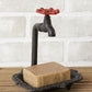 Rustic Cast Iron Faucet Spigot Soap Dish