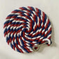 Majestic Ally Pack of 2 Solid Cotton Lead Rope for Horses & Livestock – 10 Foot Long and 5/8 inch Thick - Replaceable Heavy-Duty Satin Bolt Snap – Handmade – Soft, Broken in Feel (Patriotic)