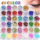 AROIC 40 Colors Body Glitter, Hair Glitter for Kids Women Makeup, Glow in The Dark, Eyeshadow Hair Gel Face Sparkles, Body Makeup for Festivals, Raves, Anime Cosplay, Concerts Festival Face Paint