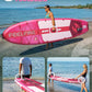 Feelfire11'x34” Extra Wide Inflatable Paddleboard, Stand-up Paddle Board for Adults, 420lb Capacity for Yoga/Fishing/Family, EVA Deck, US Fin, High-Pressure Pump, Storage Backpack, Safety Leash