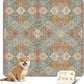 nunubaby Reusable Potty Pads for Dogs for Crates and Floors. Washable Pee Pads for Dogs, Stylish, Non-Slip and Leak-Proof Pee Pads.(Cream/Multi, 36" x36")