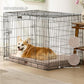 Bedsure Large Dog Bed for Crate - Orthopedic Flat Pet Beds with Removable Washable Cover, Egg Crate Foam Crate Mat, Suitable for Pet Up to 50 lbs
