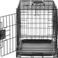 Amazon Basics Durable,Foldable Metal Wire Dog Crate with Tray, Double Door, Divider, 22 x 13 x 16 in, Black