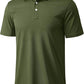 MAGCOMSEN Men's Polo Shirts 3 Buttons Casual Work T Shirts Quick Dry Short Sleeve Golf Shirt Pique Jersey Outdoor Performance