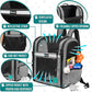 PetAmi Dog Backpack Carrier for Small Large Cat, Pet, Puppies, Ventilated Pet Hiking Backpack Travel Bag, Airline Approved Cat Backpack Carrier, Safety Back Support, Camping Biking, Max 18 lbs, Grey