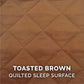 Furhaven Cooling Gel Dog Bed for Medium/Small Dogs w/ Removable Bolsters & Washable Cover, For Dogs Up to 35 lbs - Quilted Sofa - Toasted Brown, Medium