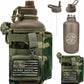 Iron Infidel Battle Bottle - Half Gallon Water Bottle Insulated, 64 oz Stainless Steel Water Jug with Handle- Gym Water Bottle for Men with Rugged Sleeve for Storage (Woodland 2 Liter)