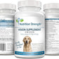 Eye Care for Dogs Daily Vision Supplement with Lutein, Zeaxanthin, Astaxanthin, CoQ10, Bilberry Antioxidants, Vitamin C, Vitamin E Support for Dog Eye Problems, 120 Chewable Tablets
