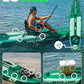 Feelfire11'x34” Extra Wide Inflatable Paddleboard, Stand-up Paddle Board for Adults, 420lb Capacity for Yoga/Fishing/Family, EVA Deck, US Fin, High-Pressure Pump, Storage Backpack, Safety Leash