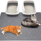 Yimobra Cat Litter Mat, 47"x36" Litter Box Mat with Litter Lock Mesh, Soft Cat Litter Mat Litter Trapping Mat, Easy to Clean, Non-Slip, Water Resistant, Litter Free Floors, Grey