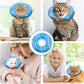 Cat Cone Collar Soft, Adjustable Cat Recovery Collars Kitten Cones to Stop Licking, Cute Donut E Collar After Surgery, Cats Neck Pillow Elizabethan Cones of Shame (Waterproof Blue, Small)
