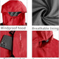 TEZO Mens Rain Jacket Waterproof with Hooded Hiking Coat Lightweight Windbreaker