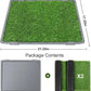 Dog Grass Pad with Tray: 2 Pack Grass Pee Pads for Dogs Potty for Puppy Training, 22"x18" Artificial Turf for Dogs with Collection Tray for Indoor /Outdoor /Patio /Balcony, Grey