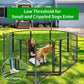 Dog Playpen Outdoor Extra Wide 8 Panels Heavy Duty Dog Fence 32" Height Anti-Rust with Doors Portable for RV Camping Yard, Total 21FT, 35 Sq.ft, Snowy Black