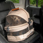 Pet Gear No-Zip View 360 Ultra Lite Pet Safety Carrier & Car Seat for Small Dogs & Cats Push Button Entry, 15", Sand,View 360 Ultra Light 15-inch,Sand
