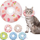 Cat Cone Soft Collar - Adjustable Recovery E Collar for Small, Medium, Large Cats - Cute Donut After Surgery, Anti-Lick Wound Healing Elizabethan for Kittens (Pink Heart, Medium)
