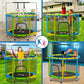 Toddler Trampoline for Kids Ages 3-8 - 5 ft Toddler Trampoline with Net, Basketball Hoop, Ocean Balls, Boxing Bag, Hammock - Indoor and Outdoor for Kids, Backyard