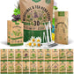 Organo Republic 30 Medicinal & Tea Herb Seeds Variety Pack 15,560+ Non-GMO Heirloom Garden Seeds for Indoor & Outdoors, Including Anise, Bergamot, Borage, Cilantro, Chamomile, Dandelion Seeds