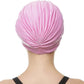 BEEMO Swim Caps for Women Swimming Turban Polyester Latex Lined Pleated for Ladies